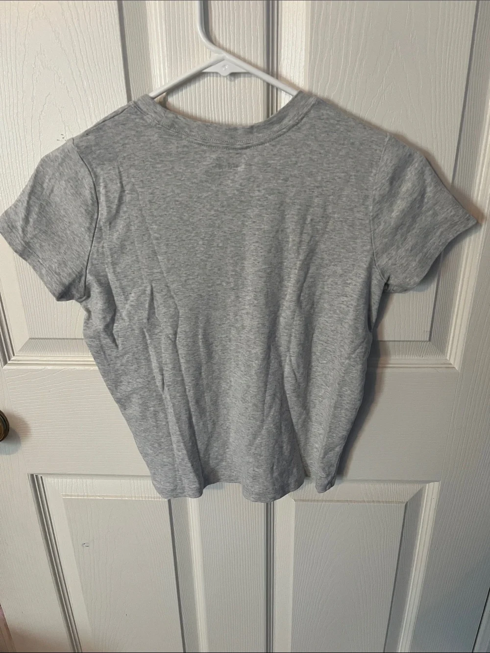 Classic Gray Crewneck Women's Baby Tee - Soft Everyday Top
